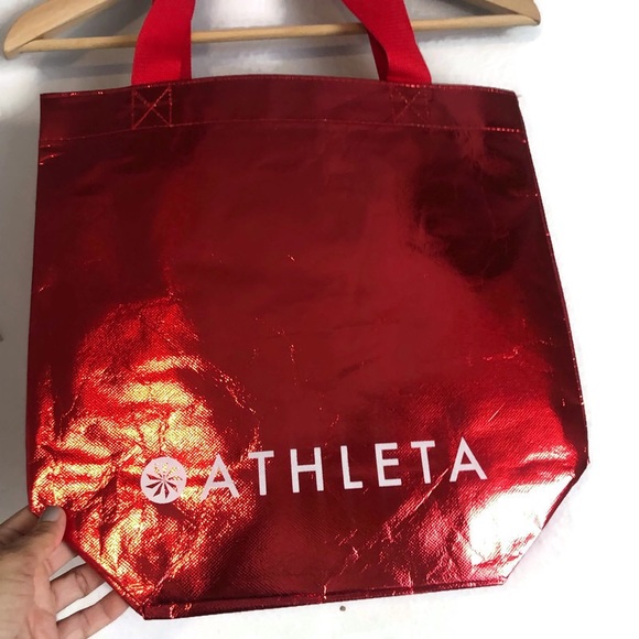 Athleta Handbags - Athleta reusable tote shiny bright red